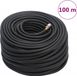 vidaXL - Tuyau d'air - hybride - 0,6'' - 100 m - caoutchouc et PVC - noir