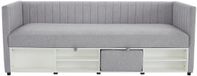 Vente-unique Banquette tissu gris 80 x 200 cm