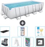Bestway Rechthoekig Power Steel Zwembad - 549 x 274 x 122 cm - Grijs