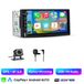 Hexinex 2DIN autoradio met draadloze Carplay en Android Auto, Bluetooth, aansluiting voor achteruitrijcamera, 7-inch display