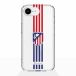 Étui de téléphone transparent officiel Atlético Madrid avec rayures et écusson