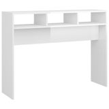 VidaXL Table murale 105x30x80 cm Blanc laqué brillant