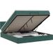 Maison Exclusive - Lit plateforme avec matelas, vert foncé, 140 x 200 cm, velours