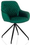 hjh LIVING Elverum Eetkamerstoel velours groen