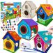 Oiseau maison kit de peinture - Bois - Kit de bricolage pour enfants - À partir de 4 ans - 5 pièces