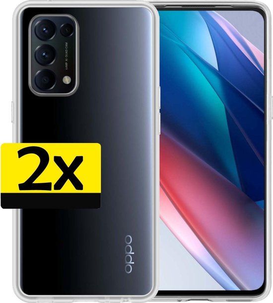 Hoesje voor OPPO Find X3 Lite - Siliconen - Transparant - 2 stuks