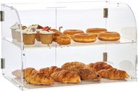 Merkloos / Sans marque Shanghai Sishun Technology Co., Ltd GebäCkvitrine | 2-Laags CommerciëLe Bakkerijvitrine | Acrylvitrine met Toegang Via De Achterdeur En Verwijderbare Planken | Houdt Donuts, Bagels, Taarten En Koekjes Vers | 22 X 14 X 14 Inch