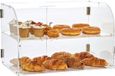 Merkloos / Sans marque Shanghai Sishun Technology Co., Ltd GebäCkvitrine | 2-Laags CommerciëLe Bakkerijvitrine | Acrylvitrine met Toegang Via De Achterdeur En Verwijderbare Planken | Houdt Donuts, Bagels, Taarten En Koekjes Vers | 22 X 14 X 14 Inch