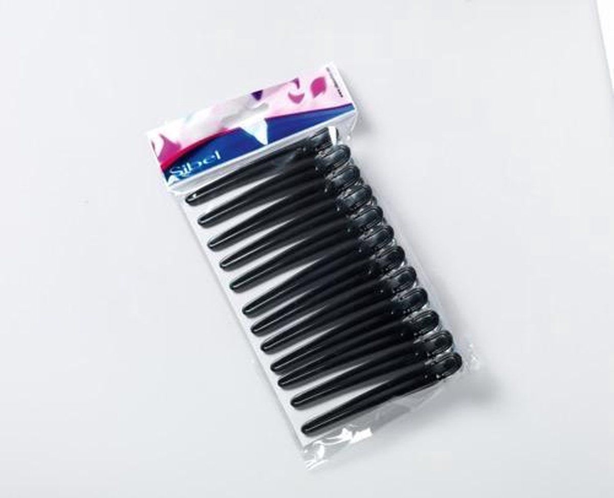 Sibel CLIP ALUMINIUM PLASTIC ZWART 12 STK