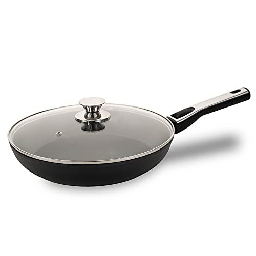 Genius Cerafit Plasma braadpan 28 cm + glazen deksel - keramische pan met anti-aanbaklaag