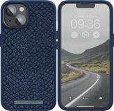 Njord Collections Njord byELEMENTS Salmon Leather Magsafe Case - iPhone 14 Plus - Blue