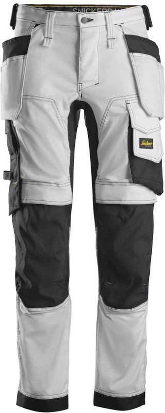 Snickers 6241 AllroundWork Werkbroek - Wit/Zwart - Maat 58