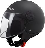 LS2 OF558 Sphere II Solid Mat Zwart Jethelm - Helm