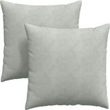 vidaXL - Zitkussens - 2 stuks - Lichtgrijs - 80 x 80 cm - Corduroy stof