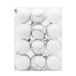 Casaria Kerstboomballen 24 stuks Ø 6cm Mat Glanzend Glinsterend Kerstboomversiering Kerstballen Kunststof Wit
