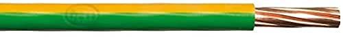 Bulk Hardware BH01441 6,0 mm eenaderige aardkabel 6491X, 1 meter geel/groen, wit