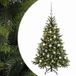 vidaXL Sapin de Noël artificiel avec boule de Noël 150 cm 150 LED Blanc chaud