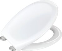 WENKO WC bril IOS - wit Thermoplast - Easy-Close sluiting - Fix-Clip bevestiging in RVS - Toiletbril - Toiletzitting