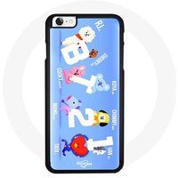 Maniacase Hoesje voor iPhone 8 BTS Bangtan Sonyeondan BT21 Van Tata Chimmy Cooky Rj Koya Shooky Et Mang