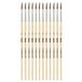 Idena 90087 - Set van 12 haarborstels - maat 2 - met ongeverfd houten handvat - voor schoolkinderen en hobbykunstenaars