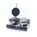 Maxima Horeca gaufrier - 2 pièces - cornet de glace gaufre - double - inox