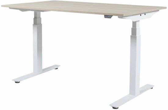 Schaffenburg Zit Sta Bureau - Lectro Plus EV ZS 160x80 lindberg eik 25mm - wit frame