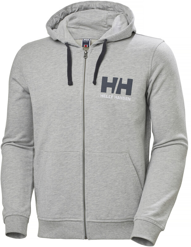 Helly Hansen HH Logo Capuchon Trui met Doorlopende Rits Heren, grey melange M 2020 Sweatshirts & Trainingsjassen