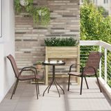 vidaXL Tuin Bistro Set 3-delig Bruin Staal