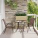 vidaXL Tuin Bistro Set 3-delig Bruin Staal