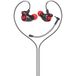 HP DHE-7002 Headset Bedraad Oorhaak, In-ear Oproepen/muziek Zwart, Rood