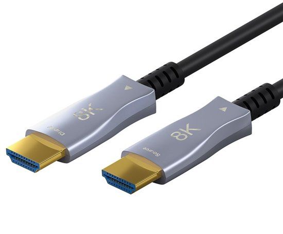Goobay Actieve HDMI 2.1 Kabel - 8K 60Hz - 10 meter - Zwart/Zilver