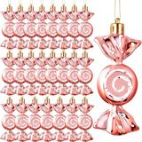 Merkloos / Sans marque Paws & Crafts B.V. 24x Christmas suikerstokken Hangers - H:9CM - Roze