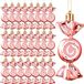 Merkloos / Sans marque Paws & Crafts B.V. 24x Christmas suikerstokken Hangers - H:9CM - Roze