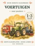 Voertuigen voor peuters: 40 grote en eenvoudige kleurplaten met dikke lijnen voor kinderen van 1–3 jaar