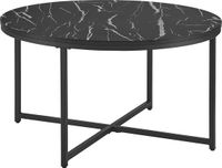 en.casa Salontafel Uppvidinge 45xØ80 cm marmer look zwart