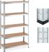 Relaxdays stellingkast - 1250 kg - metaal - 180 x 100 x 40 cm - 5 planken - garage - zilver
