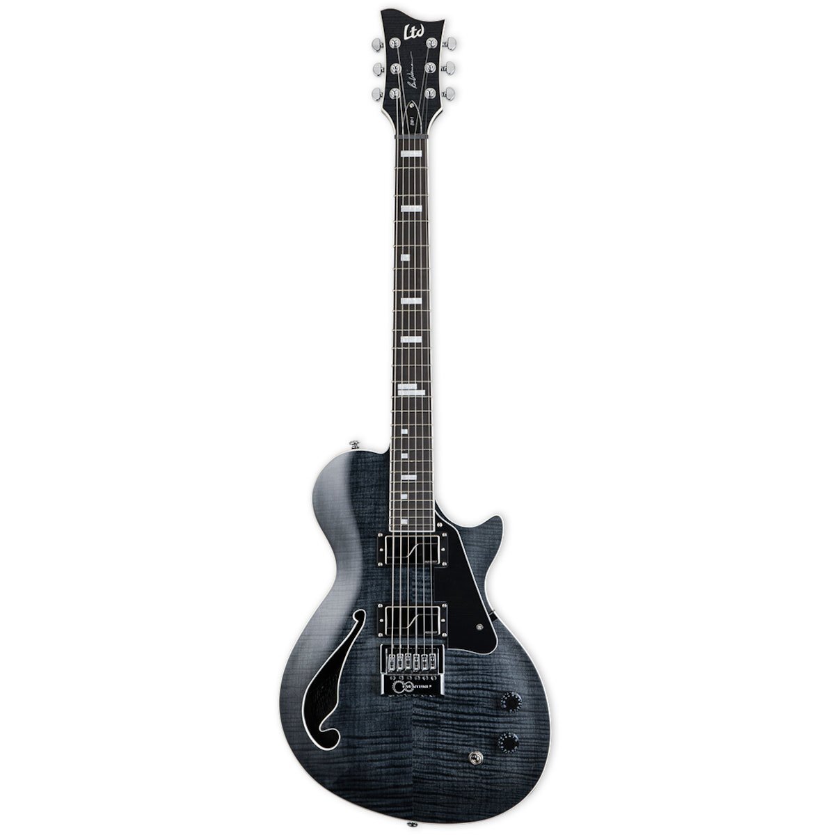 ESP LTD. BW-1 Evertune See Thru Black Ben Weinman Signature elektrische gitaar met koffer