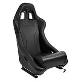 AutoStyle Sportstoel 'BH' - Zwart Kunstleder - Vaste rugleuning - incl. sledes