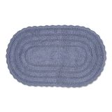 DII Crochet Collection Omkeerbare badmat, groot ovaal, 53 x 86 cm, blauw (Stonewash Blue)