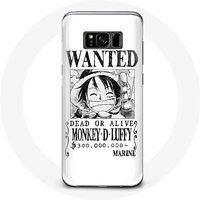 Maniacase Hoesje voor Samsung Galaxy S8 One Piece Manga onderzoek poster Wit
