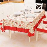 PETTI Artigiani Italiani - Tafelkleed, tafelkleed, tafelkleed met kunststof coating van katoen, design harten rood x 6 cm (140 x 180 cm) 100% Made in Italy