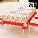 PETTI Artigiani Italiani - Tafelkleed, tafelkleed, tafelkleed met kunststof coating van katoen, design harten rood x 6 cm (140 x 180 cm) 100% Made in Italy