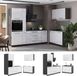 Vicco Keuken Fame-Line, Wit Hoogglans/Antraciet, 220 x 120 cm