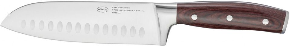 Rösle mes Rockwood universeel 37,5 cm RVS/siliconen zilver/bruin