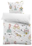 Merkloos Solidchoice - Kinderbedset met Prinses en Kasteel Ontwerp 140 x 200 cm