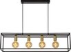 Lucide RUBEN - Hanglamp - 4xE27 - Zwart - Dimbaar