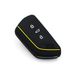 CYK VF Housse de clé pour clé de voiture à 3 boutons, housse en silicone, noir jaune