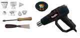 CEVIK CE-GW1029M Heteluchtpistool, 2000 W, met led-display, temperatuurregeling, koffer en 9 accessoires