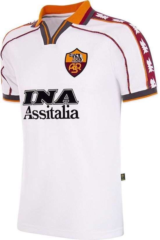 COPA - AS Roma 1998 - 99 Away Retro Voetbal Shirt - XXL - Wit