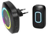 Enzo Virone Draadloze deurbel set 300m zwart plug-in +RGB - 8415501